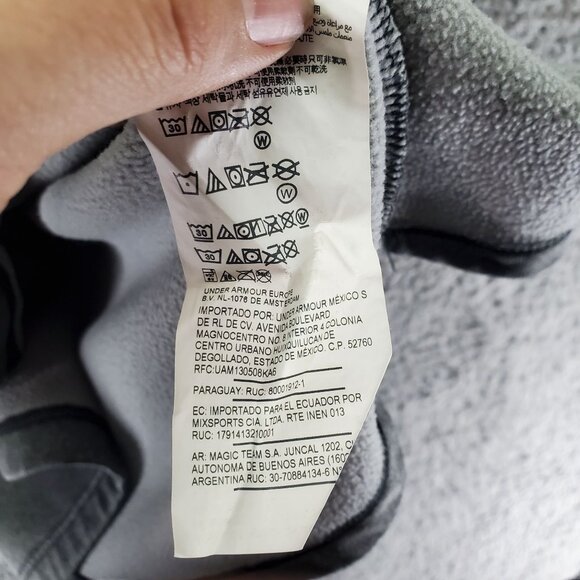 Under Armour Shirt Mens 3XL Gray ColdGear 1/4 Zip Pullover Sweatshirt - Picture 4 of 9